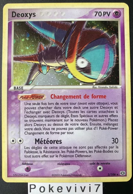 Carte Pokemon DEOXYS 2/106 Holo Bloc EX Emeraude FR