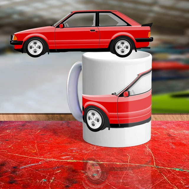 Große Tasse - Mk3 Ford Escort XR3i 80er Jahre schnell Ford Cup Geschenk heiße Luke Tasse Geschenk