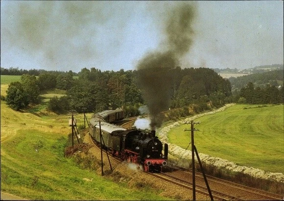 Ak Dampflok im Einsatz, Museumslokomotive 381182 im Elstertal bei... - 3409249