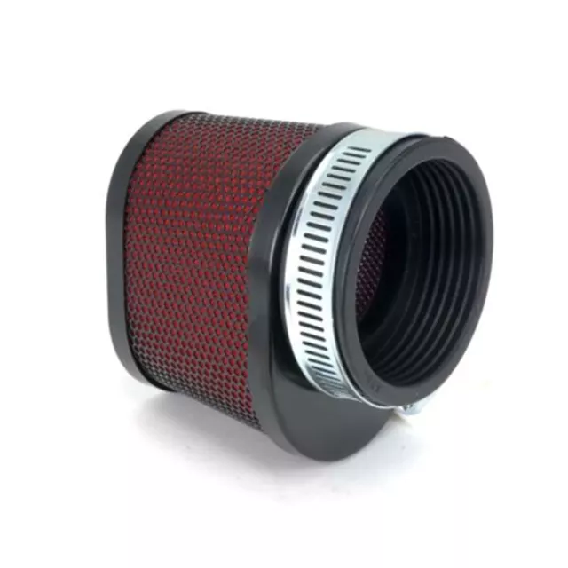 2FastMoto Pod Air Filter 45mm Oval Black Body/Cap with Red Foam  25-38036