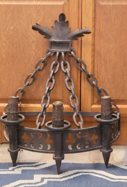 PAIR OF HAND Forged Wrought Iron Wall Lamp Mission Era Or Spanish Decor 30”  $1,420.00 - PicClick