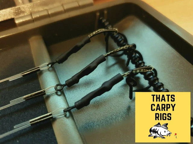 Korda Turbo German Rigs - 3 Pre-Tied Carp Fishing Rigs With Invisible Hooklink