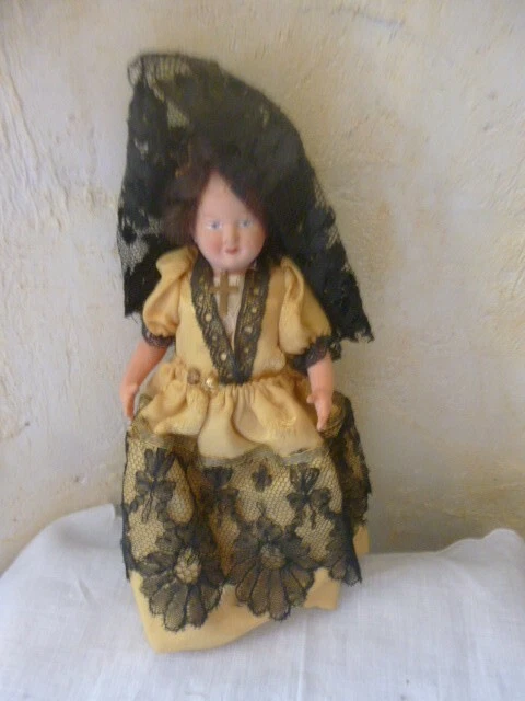 Ancienne poupée Petitcollin  Jeanne d'Arc de 38 cm en celluloïd an 25