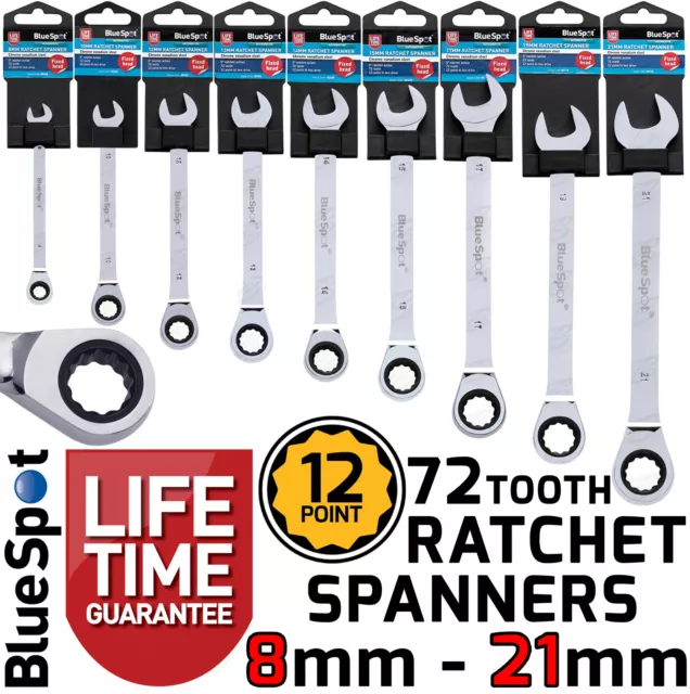 Ratchet Spanners 8-21mm 72 Tooth Ratchet Combination Wrench Metric Combi Spanner