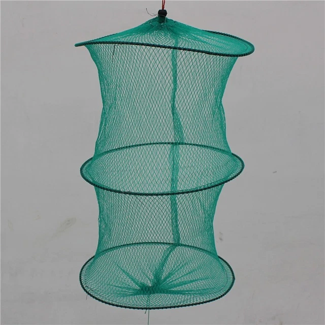 Filet Plié Pour Pêche - Piège à Poissons, Crevettes, Crabes - Taille S - Neuf