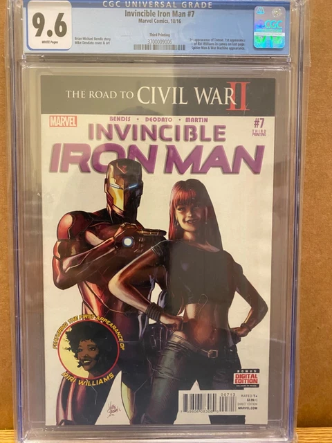 Invincible Iron Man #7 CGC 9.6 3rd print 1st Tomoe & Riri