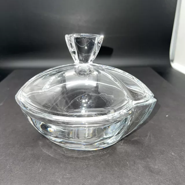 Vintage Crystal Candy Bowl with Lid 7 x 5.5