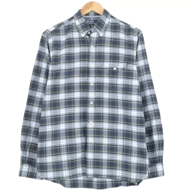Polo Ralph Lauren Quadri Multicolore Camicia Manica Lunga Uomo Taglia M