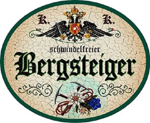 Bergsteiger + Nostalgieschild