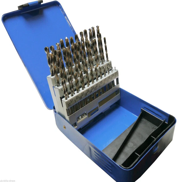 51pc Engineering Drill Bit Set Hss 1 - 6mm in 0.1mm Increments I2V1V1