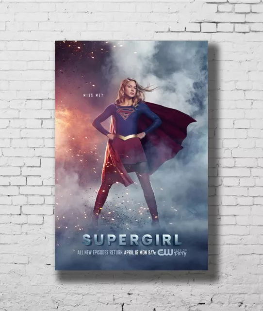 367513 Supergirl TV Series Season 3 Melissa Benoist Artin Print Poster