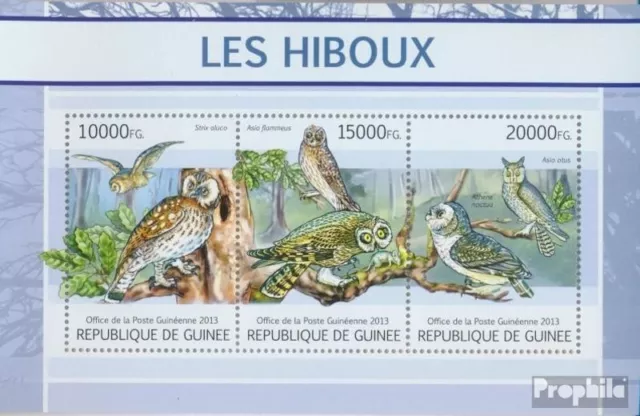Briefmarken Guinea 2013 Mi 9729-9731 Kleinbogen postfrisch Vögel