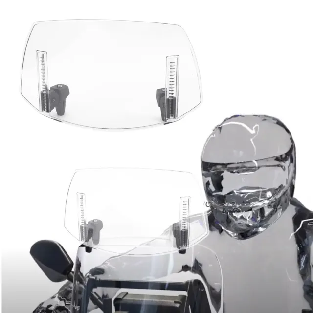 (Transparent)Pare-Brise Réglable Pour Moto Déflecteur De Vent De Moto