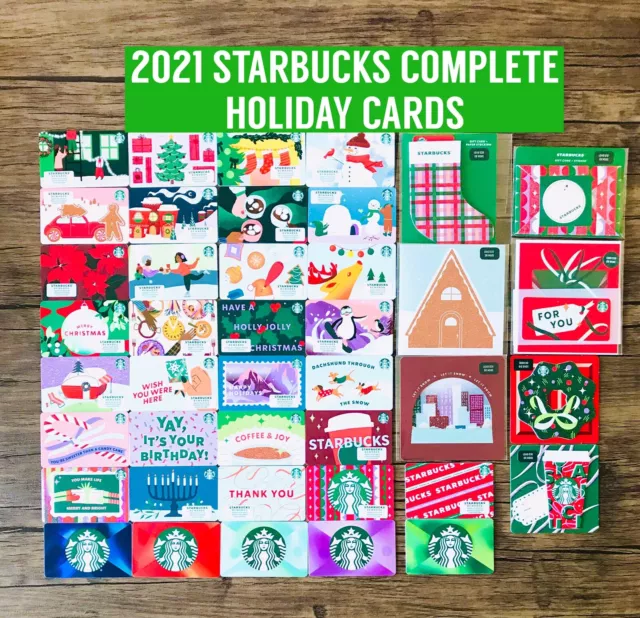 2021 STARBUCKS 41 HOLIDAY FULL SET NEW Christmas Collectible Cards