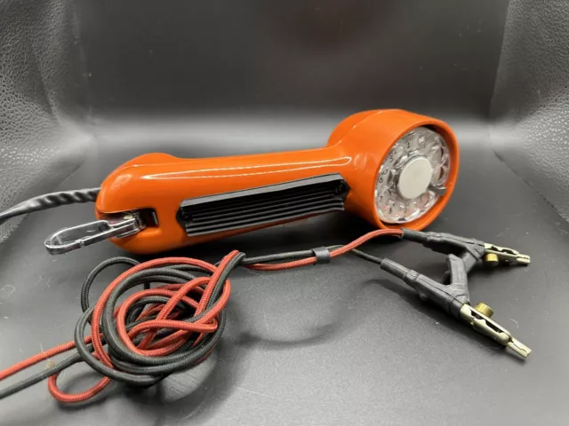 WESTERN ELECTRIC Linemans Bell System Rotary Hand Set Line Test Tool Orange VTG