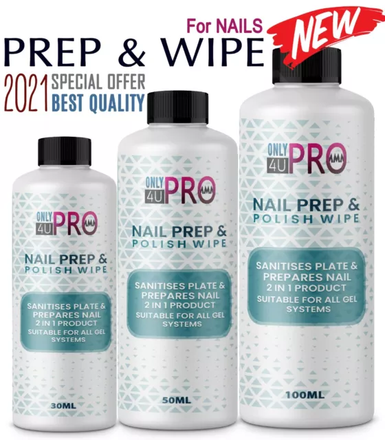 Prep And Wipe Nail Gel Polish Cleanser Cleaner UV LED Manicure FAST DELIVERY "UK