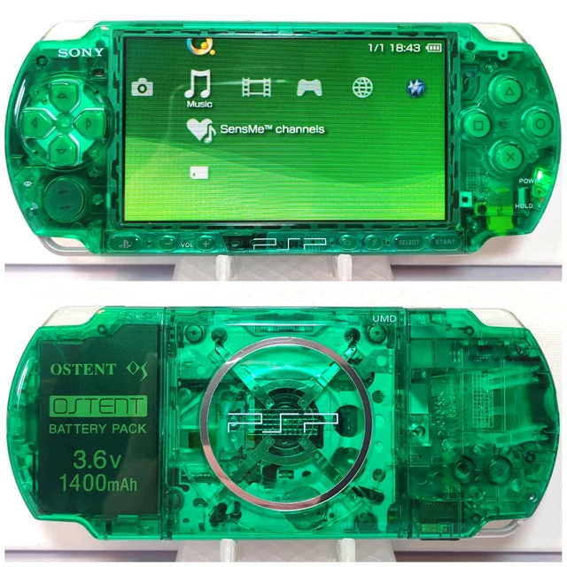 Sony PSP-3000 Playstation Portable Handheld Console Clear Green