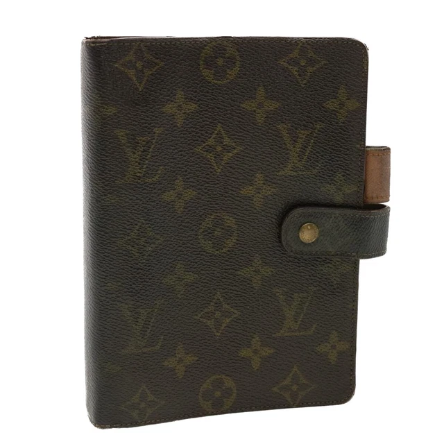 LOUIS VUITTON Monogram Agenda MM Day Planner Cover R20105 LV Auth 40067