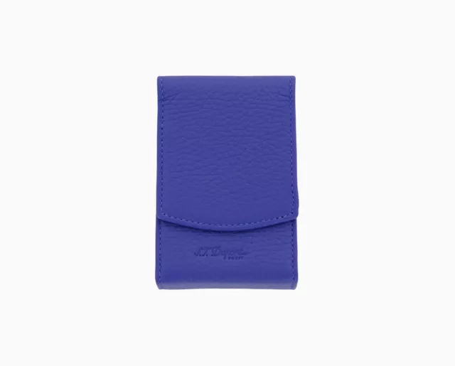 S.t. Dupont Cigarettes Case Portapacchetto In Pelle Blu Elettrico 183467