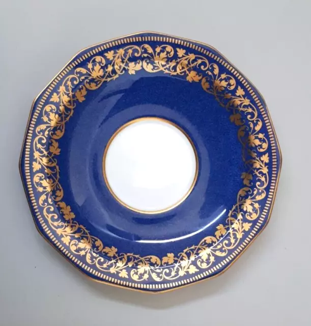 Vintage Spode Copleland Blue  Saucer With Gilt Decoration.
