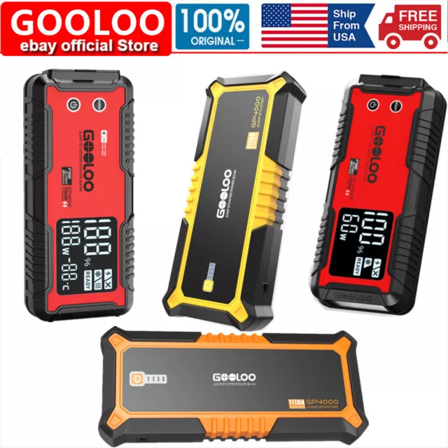 GOOLOO 4000A Peak 26800mah Car Jump Starter Battery Charger Portable Jump Box US