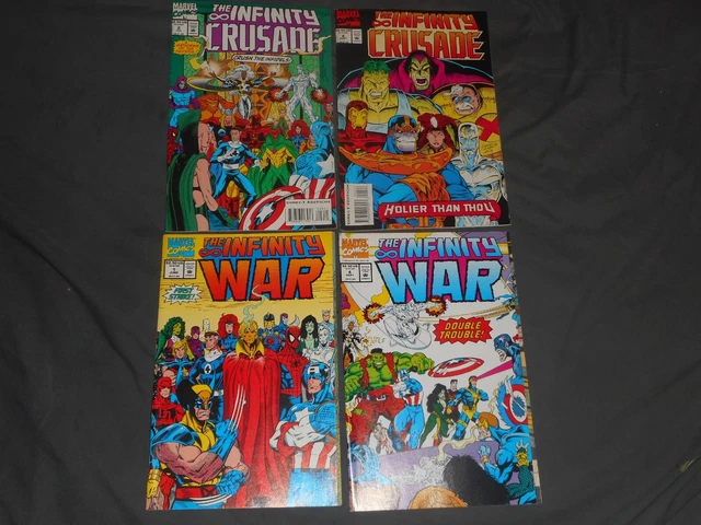 The Infinity War & The Infinity Crusade- Comic Book Lot 4 Issues - MARVEL COMICS