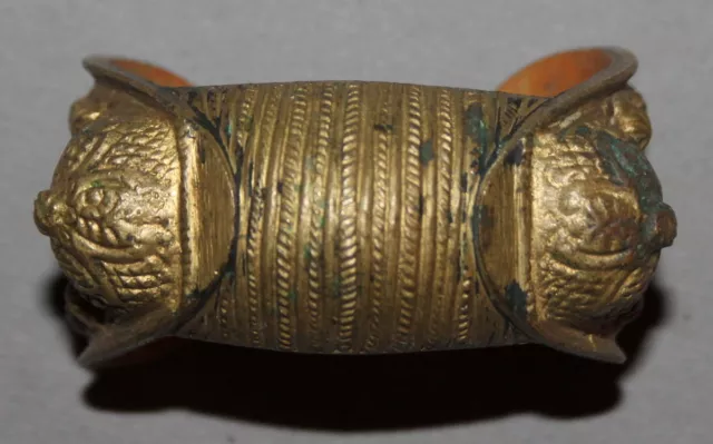 Antique Handcrafted Greek Folk Brass Fertility Bracelet