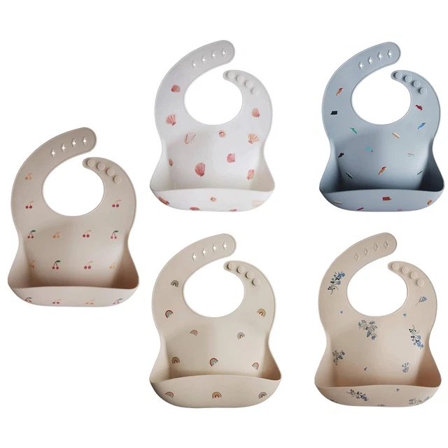 Bibs  Waterproof Soft Durable Adjustable Silicone Bibs for Babies & Toddlers