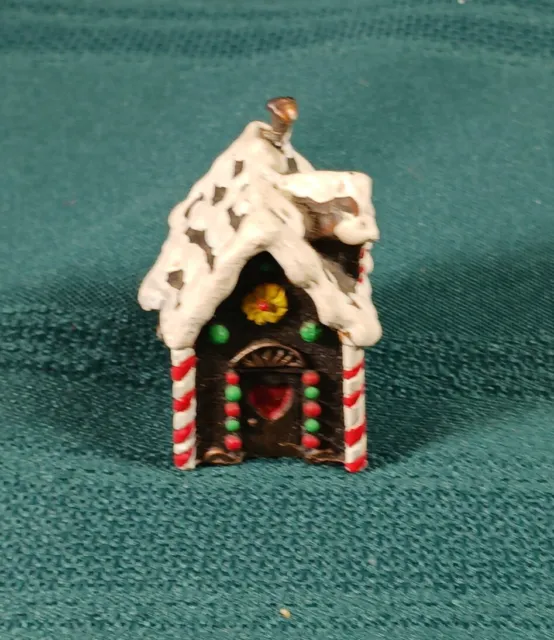 Brass hinged thimble Gingerbread House Missing Gingerbread Men