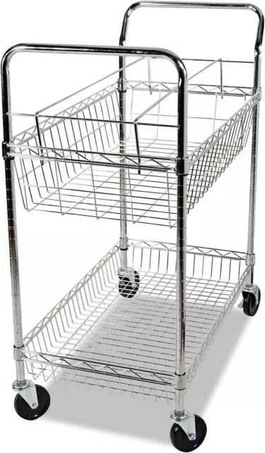 Alera ALEMC3518SR Carry-All Cart/mail Cart, Two-Shelf, 34-7/8w X 18d X... 2