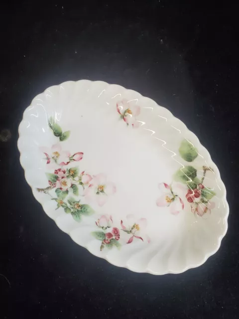 Wedgwood APPLE BLOSSOM Relish Tray 7 7/8×5 1/4  (Sp5)