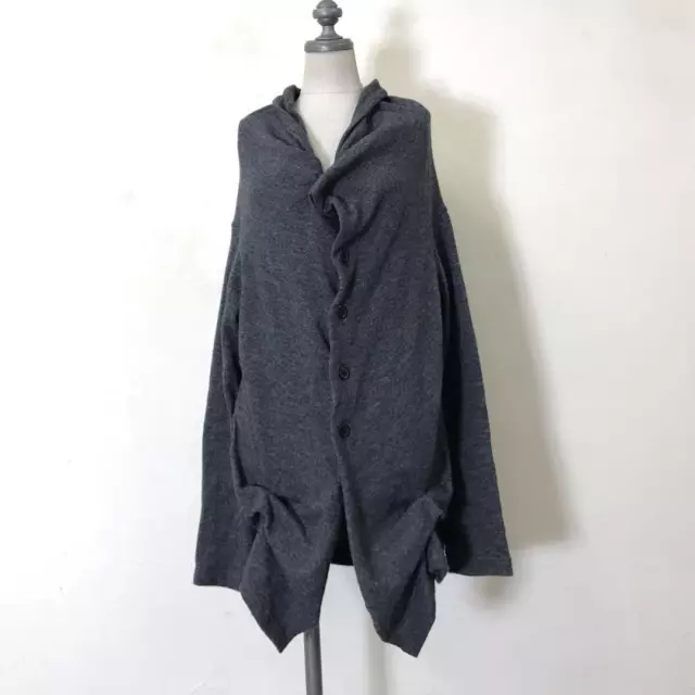 Y'S TRICOT VESTE Cardigan Size2 Gris Laine EUR 166,52 - PicClick FR
