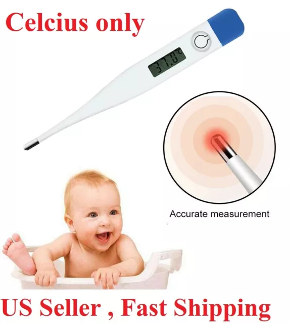 Electronic Digital Thermometer Body Adult celcius Oral Underarm Fever Temperatur