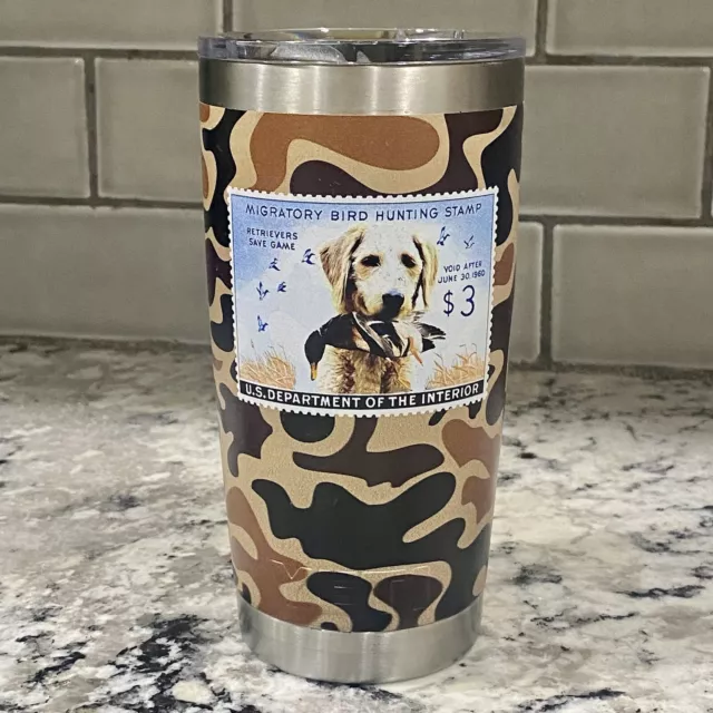 Yeti 20 oz Tumbler  Duck Stamp  Old Camo  1960 KING BUCK YELLOW LAB