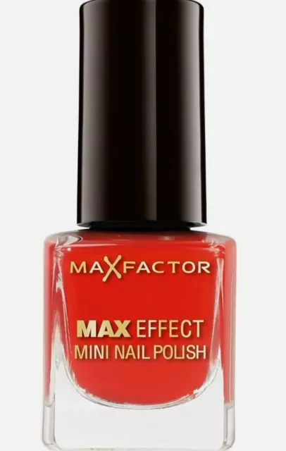 Max Factor Max Effect Mini Nail Polish Varnish 4.5Ml Bottle 11 Diva Red Carpet