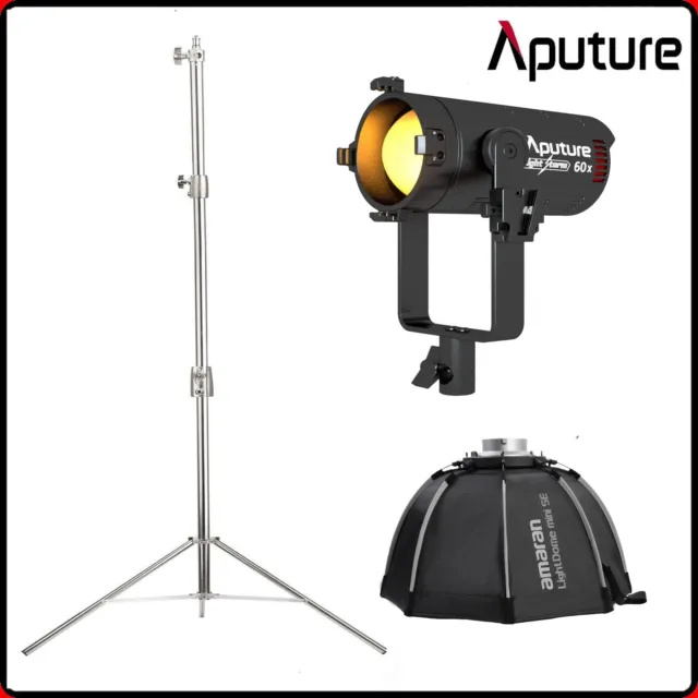 Aputure Light Storm LS 60x Bi-Color LED Light +Light Dome mini SE + Light Stand