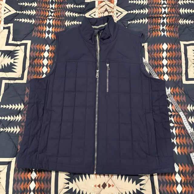 Orivis Men’s Quilted Insulated Vest Size XL Blue Full Zip Pockets