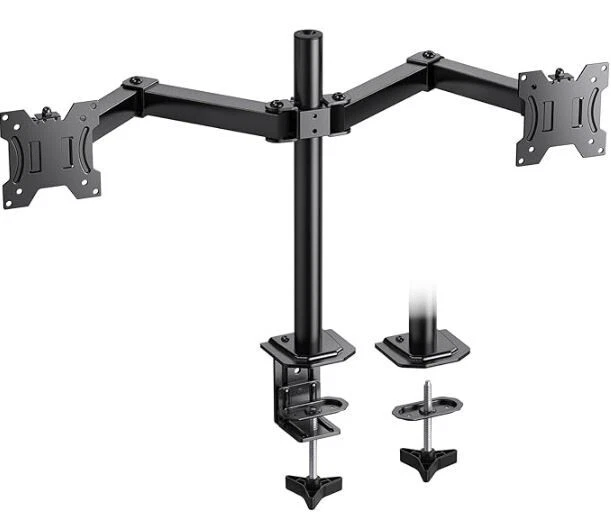 HUANUO HNCM7 DUAL Monitor Adjustable Desk Stand Black (1330 Inch