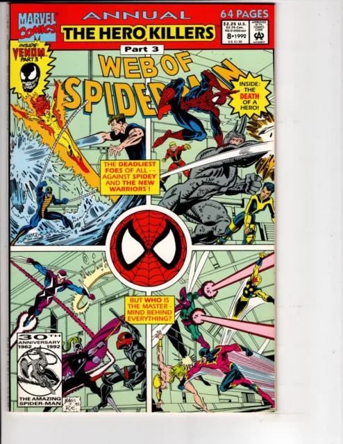 Web of Spider-Man #8 Annual Comic Book  MARVEL Comics 1992 VF/NM High Grade