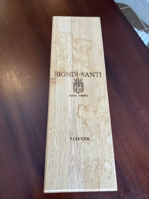 Single Bottle Biondi-Santi Brunello Do Montalcino Riserva WINE WOODEN BOX CRATE