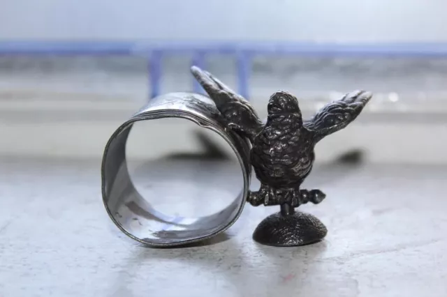 Antique Figural Victorian Napkin Ring Bird with Spread Wings Meriden