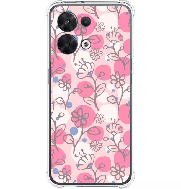 Funda Silicona Antigolpes para Oppo Reno 8 5G diseño Flores 07 Dibujos