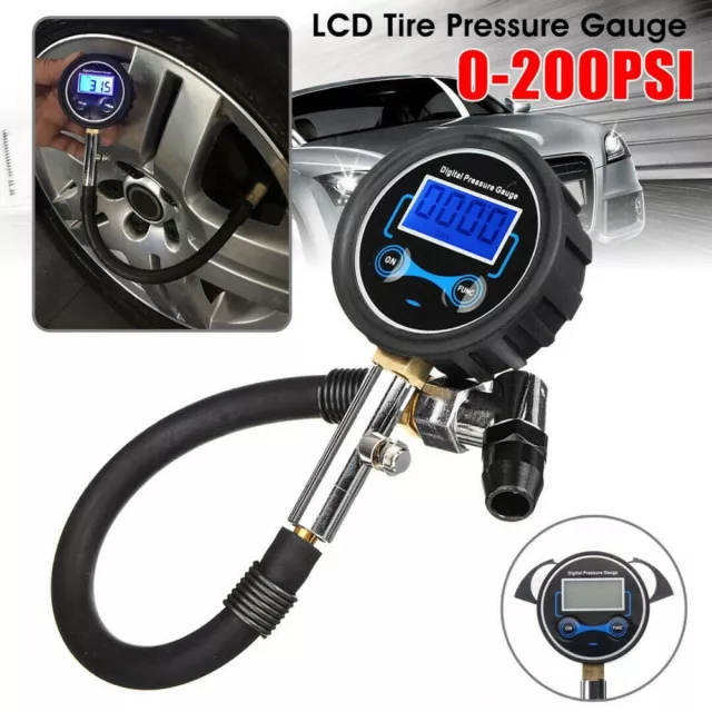 LCD Digital Car Air Tire Tyre High Accurate Pressure Gauge Tester200PSI