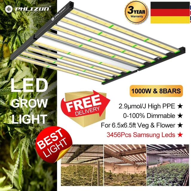 1000W Faltbare LED Grow Light Bar Dimmbare Full Spectrum Indoor Lampe Veg Flower
