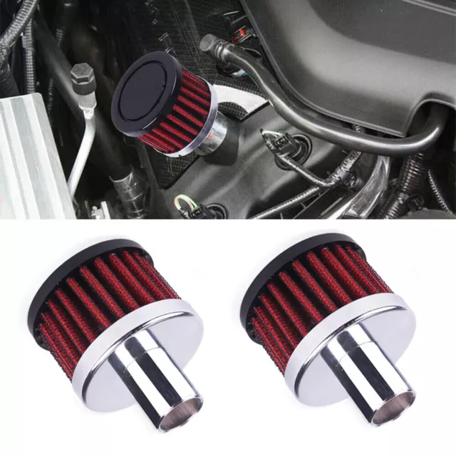 2x 19mm Cold Air Intake Filter Turbo Vent Crankcase Car Breather Valve Cover