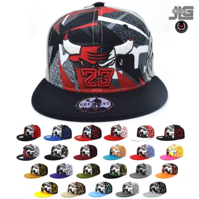 Chicago New Greatest 23 Jordan Bulls Black Red Bull Head Drip Era Beanie  Hat Cap