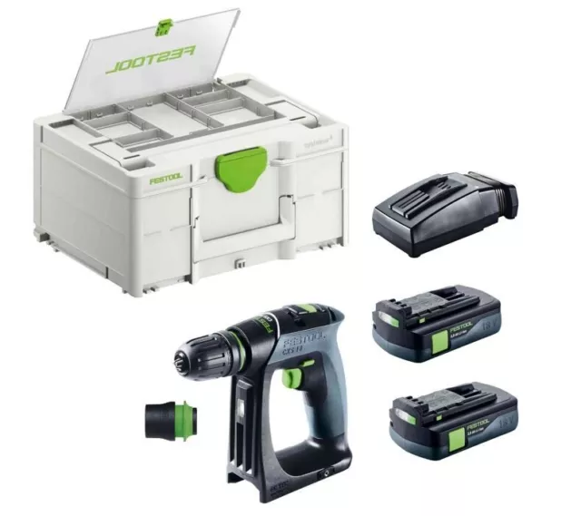 Festool Cordless drill CXS 18 C 3,0-Plus 576885 With Insert Systainer