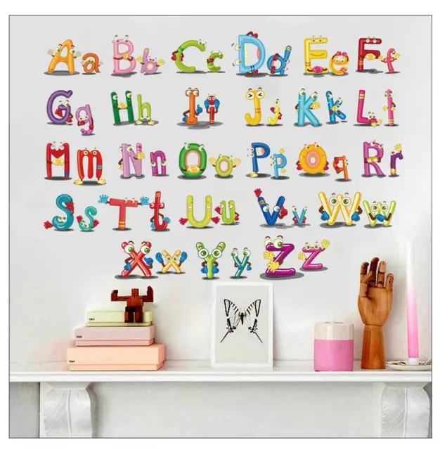 Wall Stickers 26 English Alphabet Cute Cartoon Infants Children Room Decoration 2