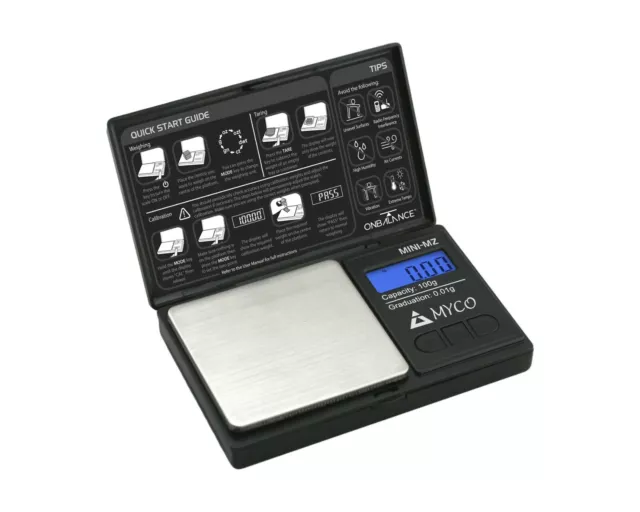 MMZ-100 ON BALANCE MYCO DIGITAL GENUINE SCALES 100G x 0.01G ACCURATE POCKET SIZE