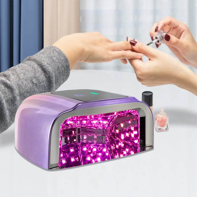Cordless Rechargeable UV LED Nail lampw/Removable Bottom & Auto Sensor 96W New
